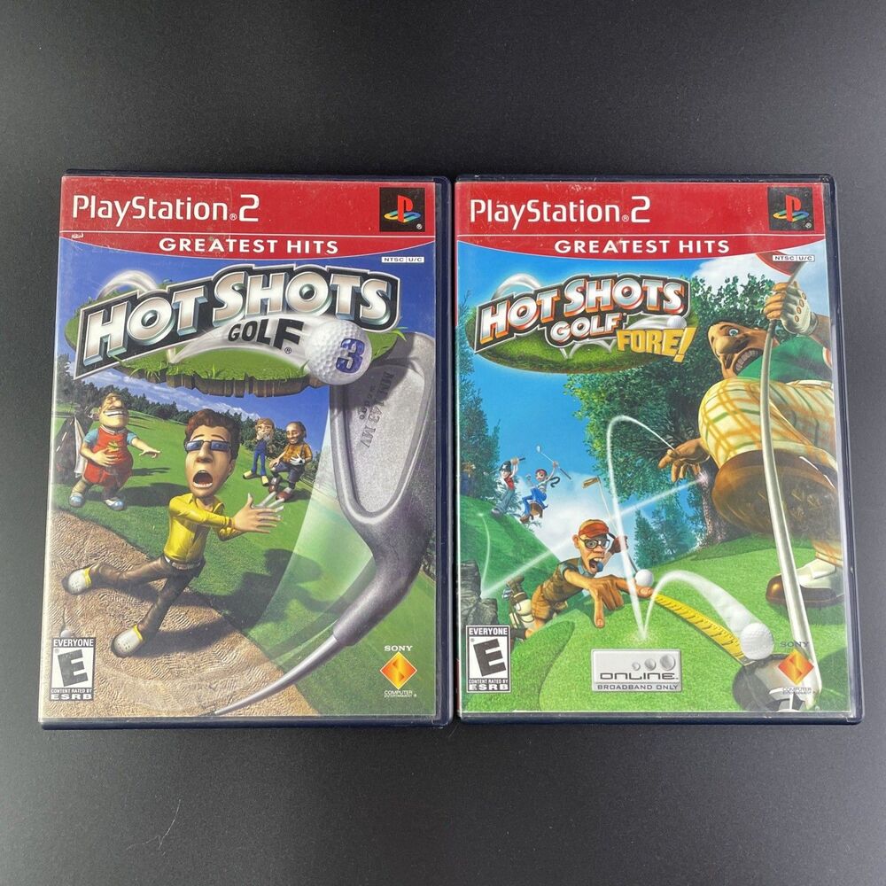 Hot Shots Golf 3 & Fore Video Game Lot (PlayStation 2) PS2 Greatest Hits CIB